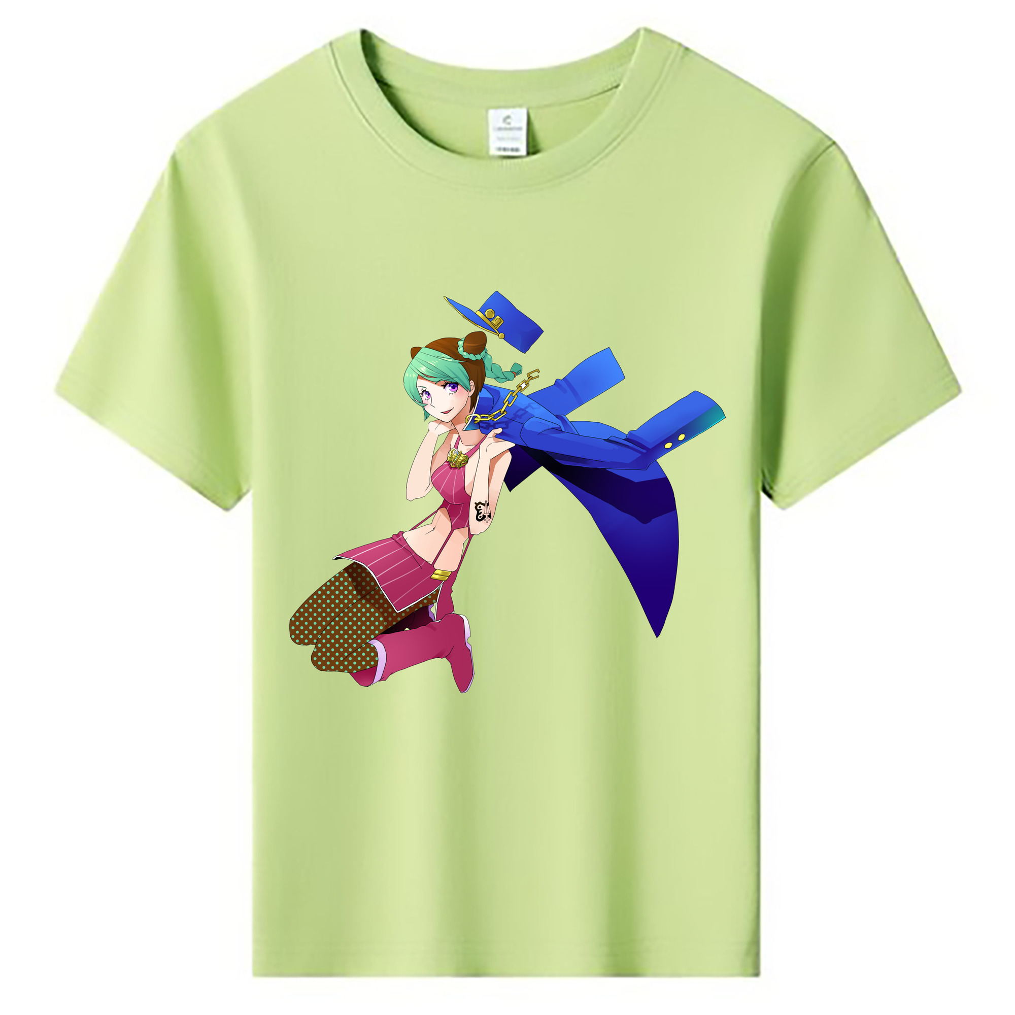 （画像用） "ジョジョの奇妙な冒険 くうじょう ジョリーン JoJo's Bizarre Adventure Jolyne Cujoh " 綿100％キッズTシャツ（フロントプリント）